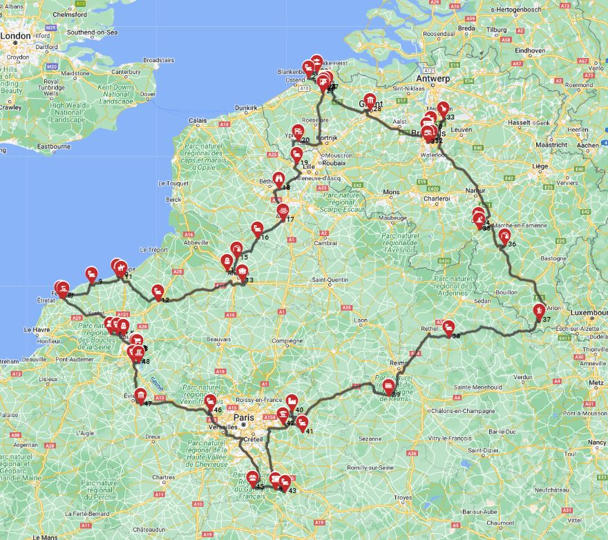 Map for Rouen Round Trip - Normandy Enchantment